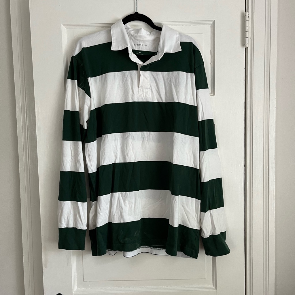 Green Striped Polo Shirt